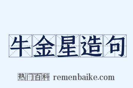 牛金星造句是什么意思的图片